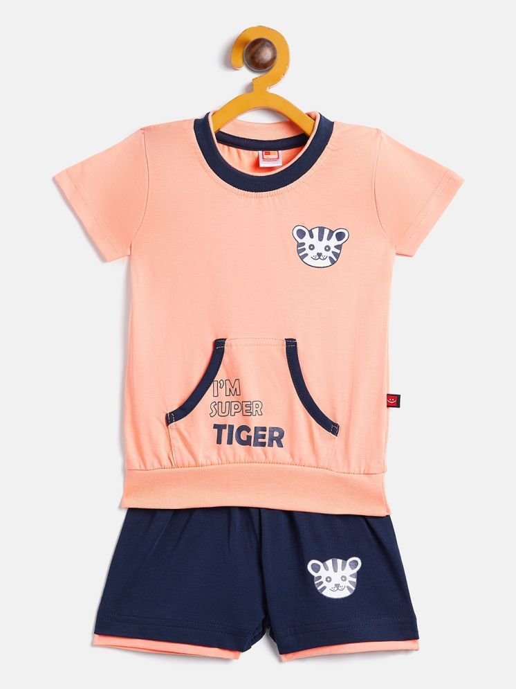     			Camey Pack of 1 Baby Boys Cotton T-Shirt & Shorts ( Orange )