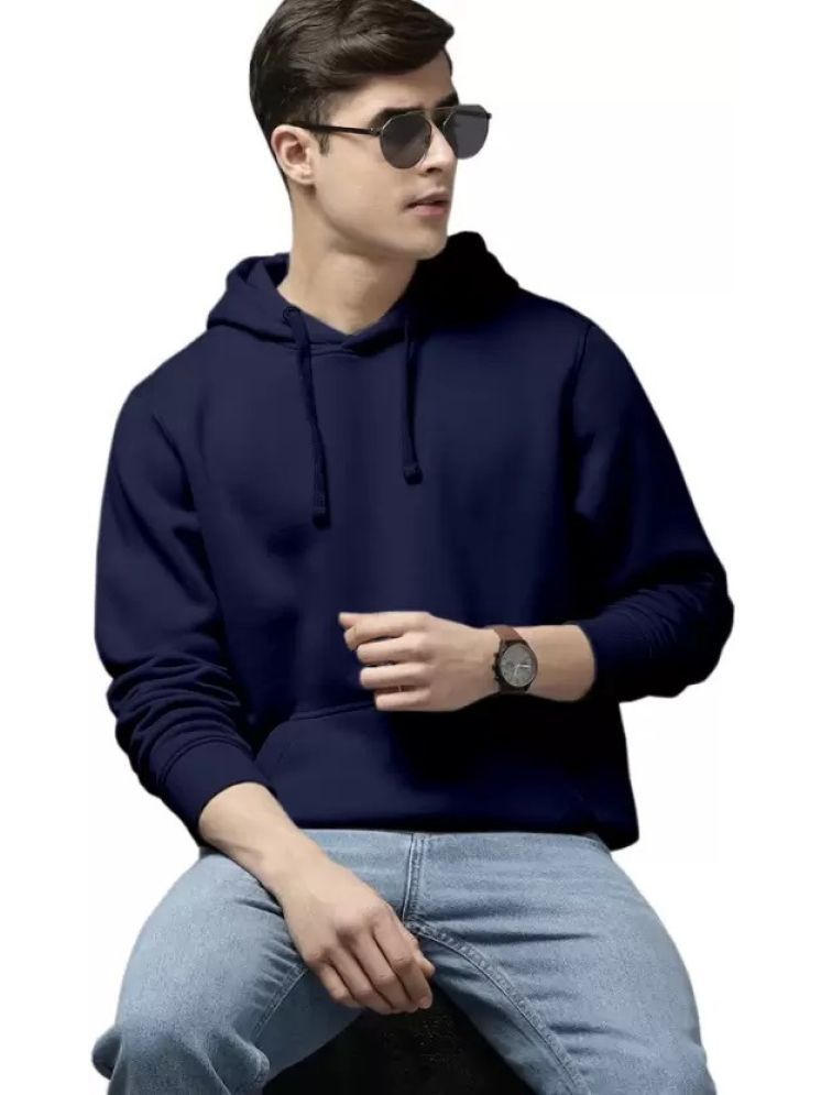     			Comio Cotton Blend Hooded Men's Sweatshirt - Blue ( Pack of 1 )