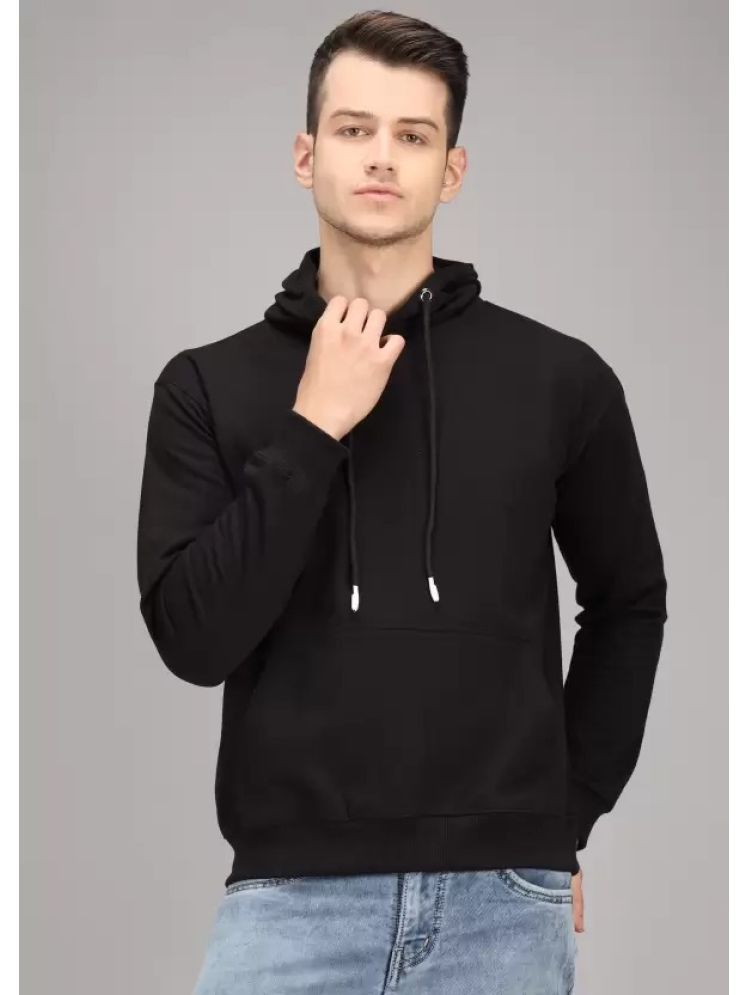     			Comio Cotton Blend Hooded Men's Sweatshirt - Black ( Pack of 1 )