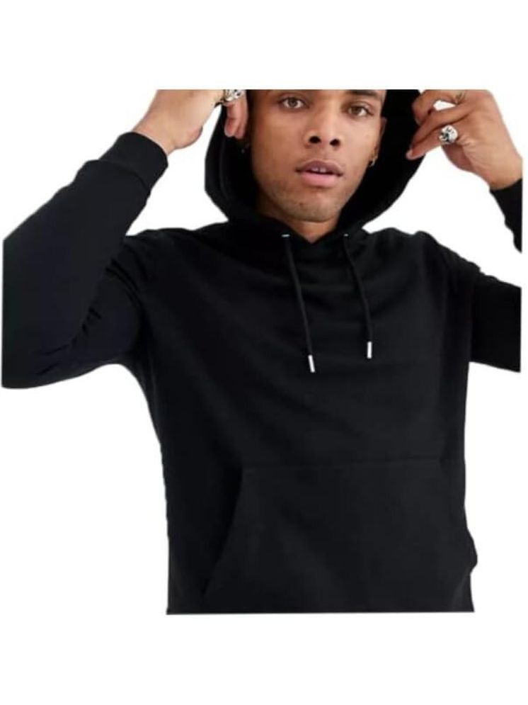     			Comio Cotton Blend Hooded Men's Sweatshirt - Black ( Pack of 1 )