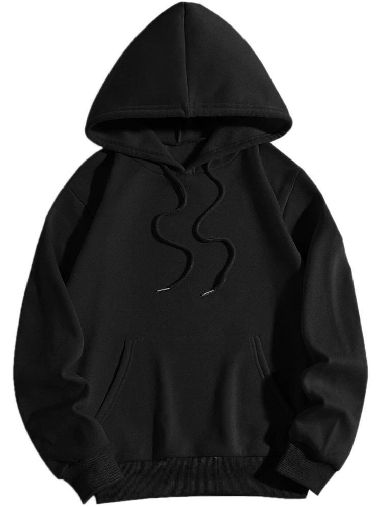     			Comio Cotton Blend Hooded Men's Sweatshirt - Black ( Pack of 1 )