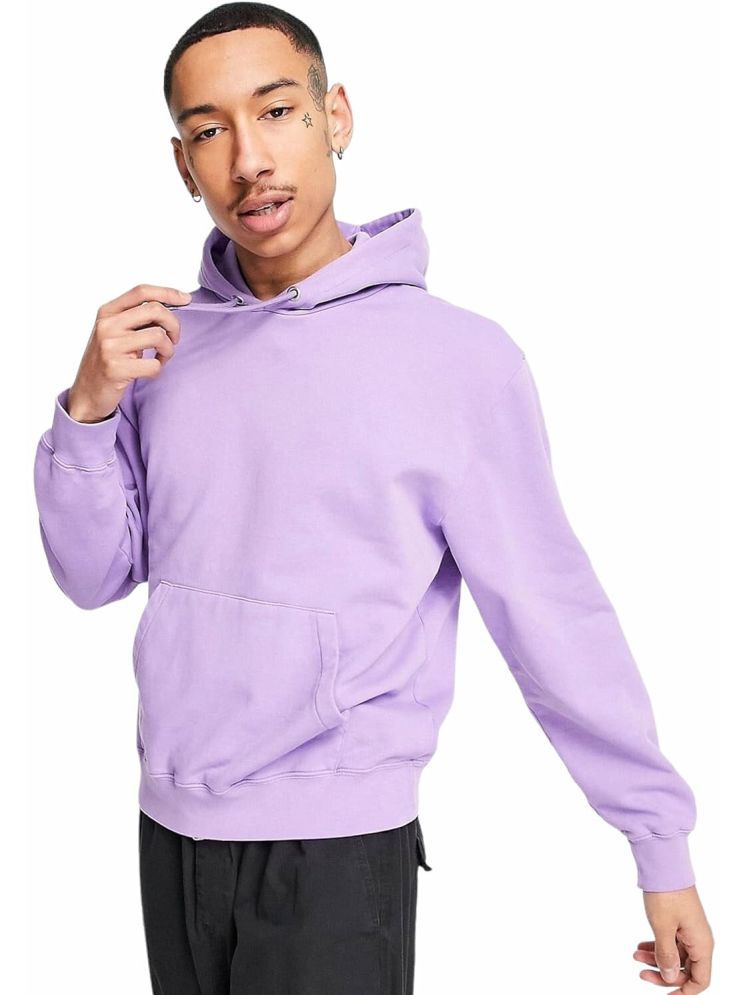     			Comio Cotton Blend Hooded Men's Sweatshirt - Lavender ( Pack of 1 )