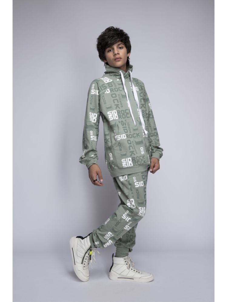     			FANZI Pack of 1 Boys Velour Tracksuit ( Green )