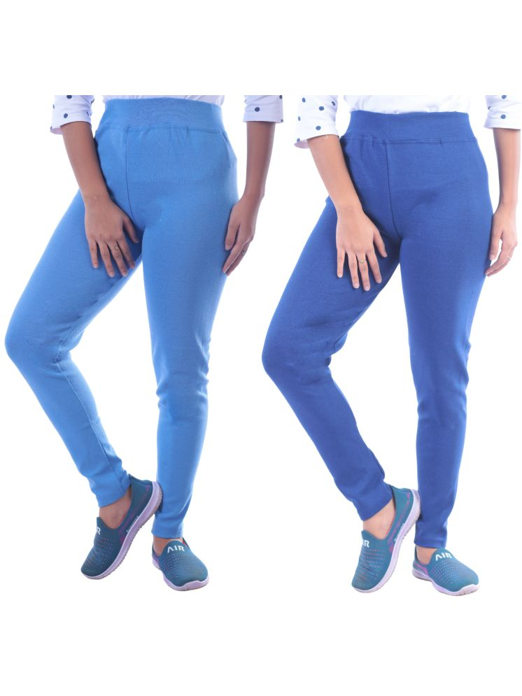     			KARARO JEGGINGS - Cotton Blend Skinny Fit InkBlue Women's Jeggings ( Pack of 2 )