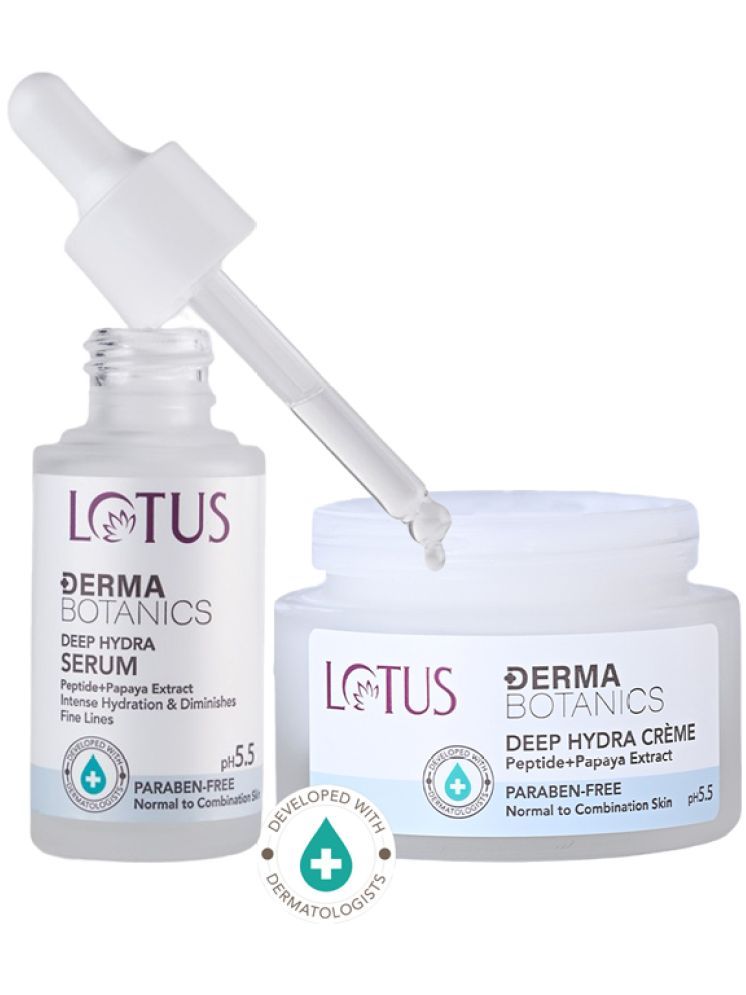     			Lotus DermaBotanics Deep Hydra Creme 50gm + DermaBotanics Deep Hydra Serum 28ml (Pack of 2)