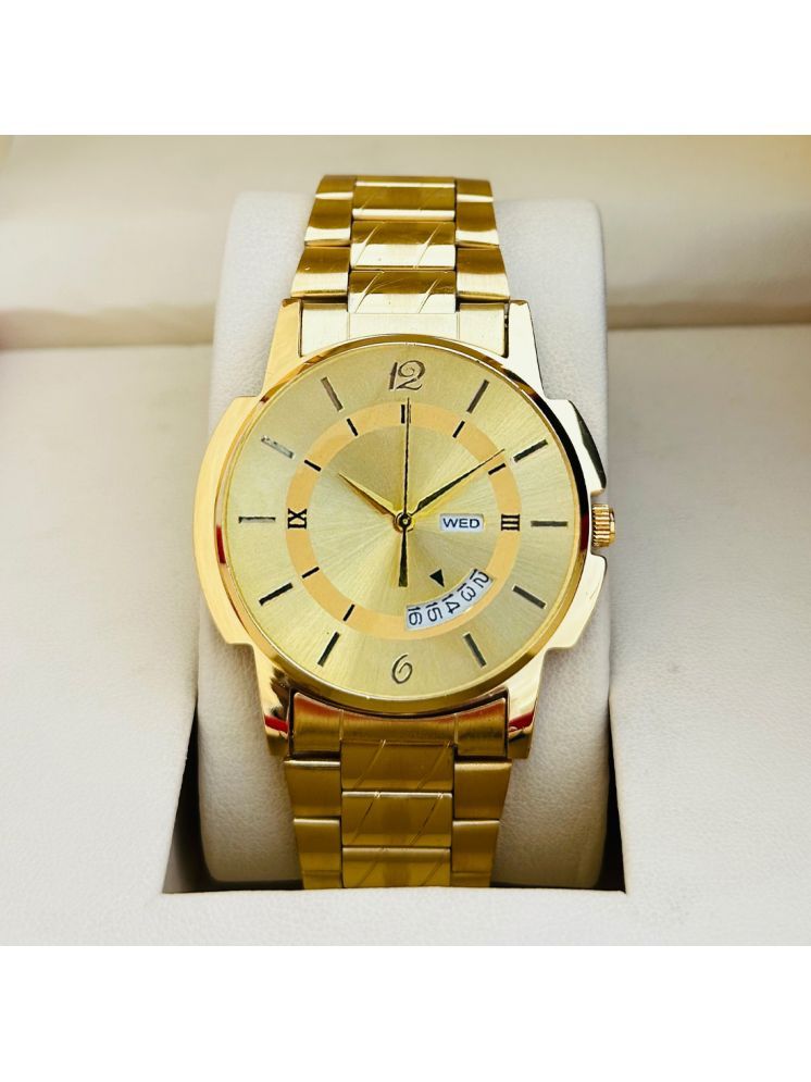     			REESKY Gold Stainless Steel Analog Men's Watch