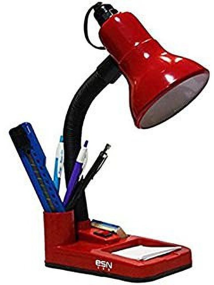     			SPARKWORLD Red Study Table Lamp ( Pack of 1 )