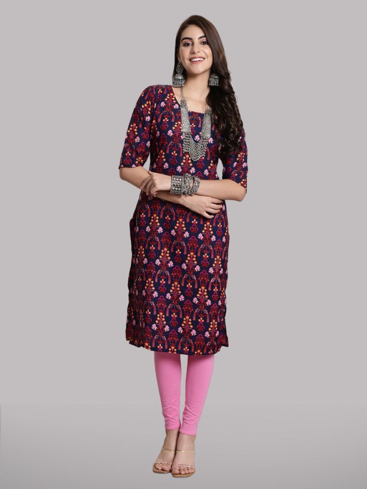     			1 Stop Fashion Pack of 1 Crepe Printed Nayra Women's Kurti - ( Maroon )