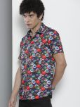 The Indian Garage Co Men Blue Conversational Printed Casual Shirt