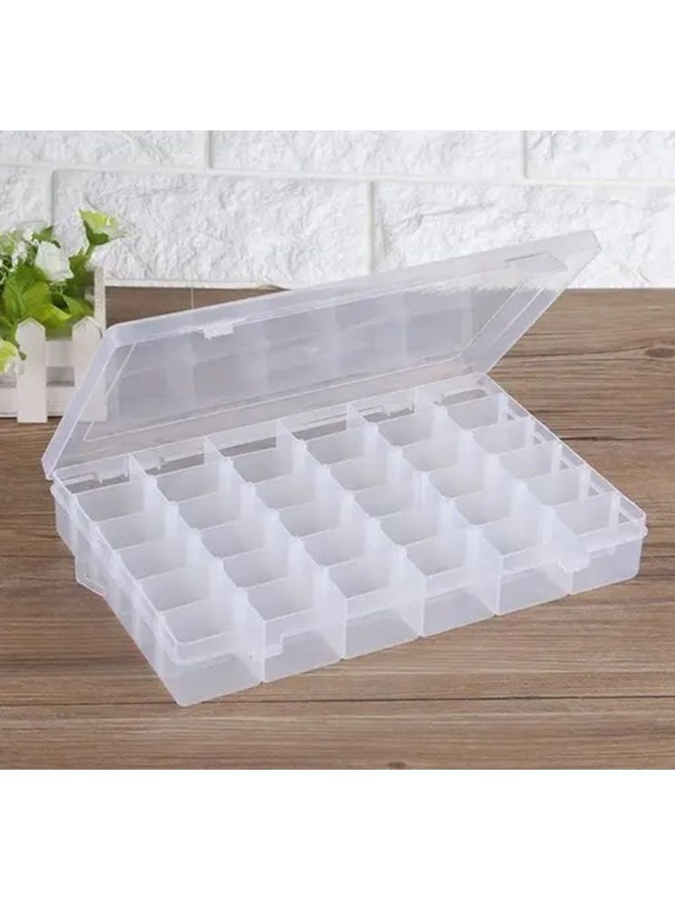     			36 Grids Clear Plastic Organizer Box Container Craft Storage with Adjustable Dividers for Beads Organizer Art DIY Crafts Jewelry Fishing Tackles