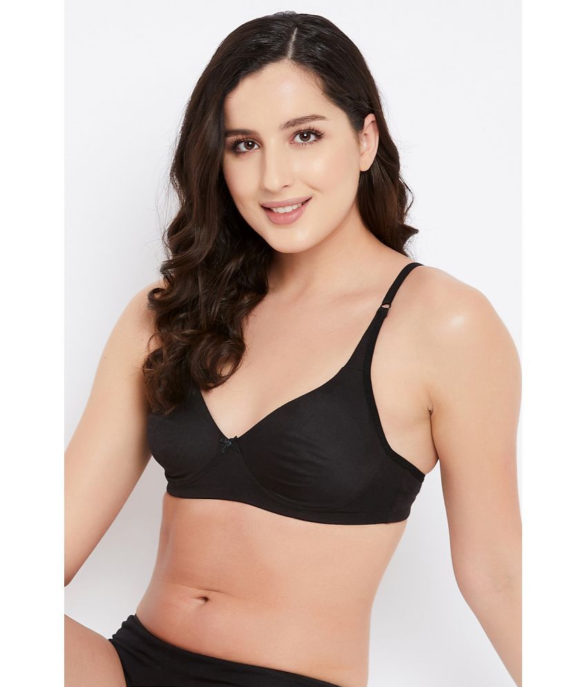     			Clovia Cotton Blend Non Padded Women's T-Shirt Bra ( Black )