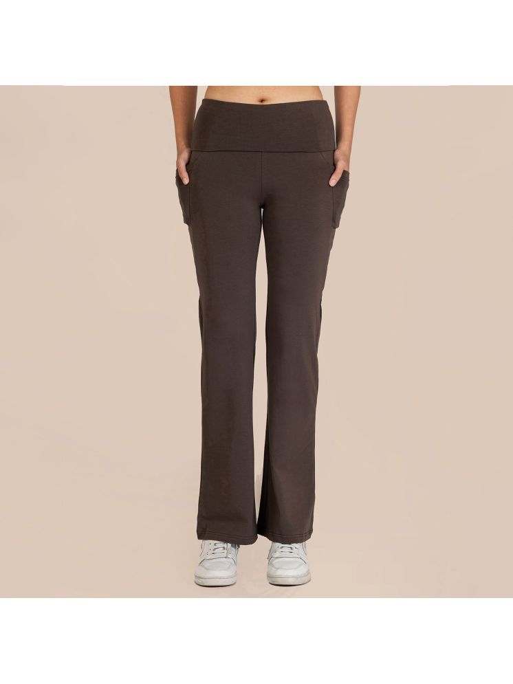     			Nite Flite Pack of 1 Cotton Regular Women's Casual Pants ( Brown )