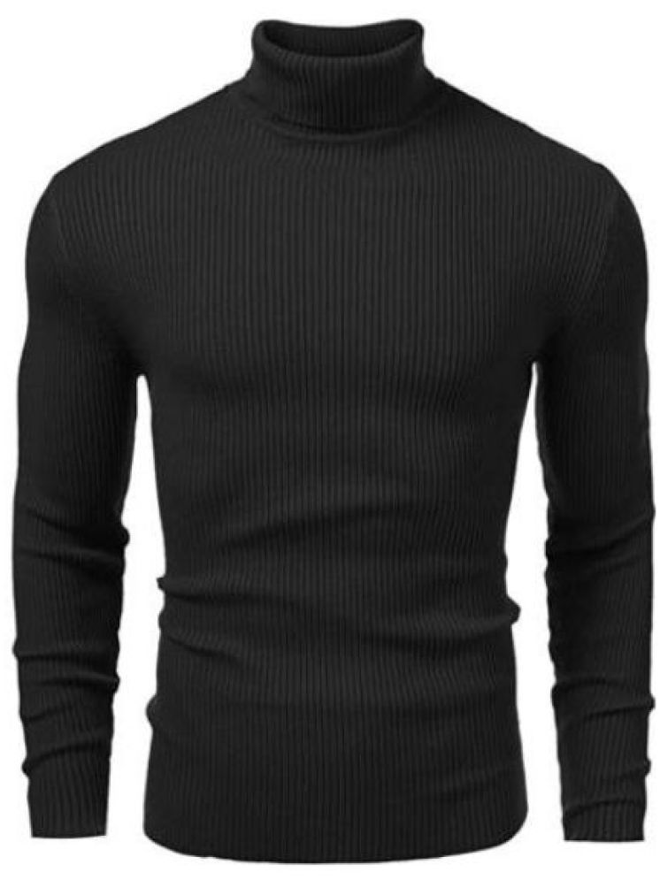     			OLENE Woollen Blend High Neck Men's Full Sleeves Pullover Sweater - Black ( Pack of 1 )