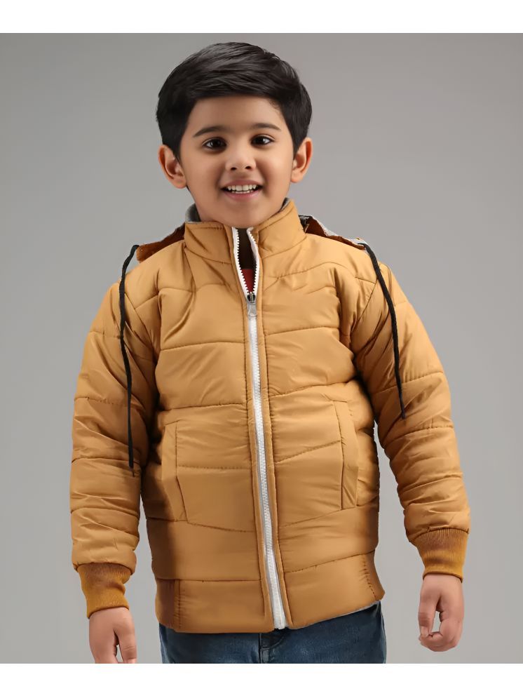     			PLUS PARADISE Boys Polyester Quilted & Bomber Jacket ( Yellow , Pack of 1 )