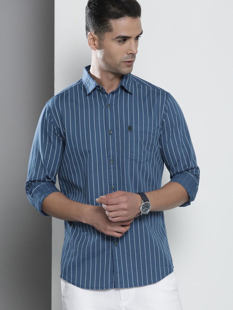     			The Indian Garage Co Men Blue Striped Casual Shirt