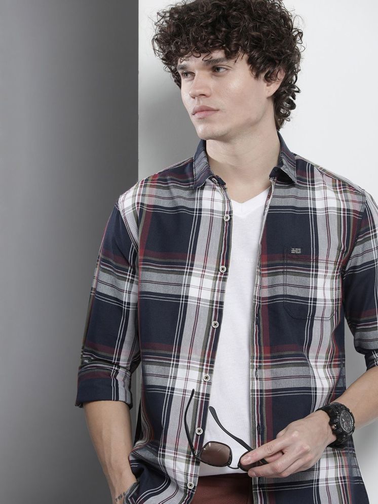     			The Indian Garage Co Men Tartan Checked Casual Shirt