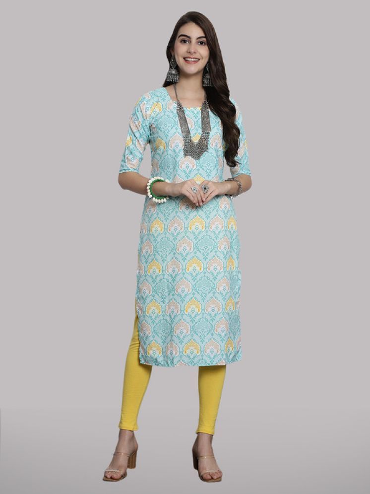     			1 Stop Fashion Pack of 1 Crepe Printed Straight Women's Kurti - ( Mint Green )