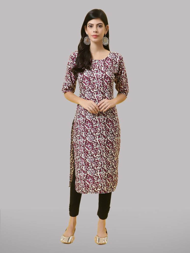     			1 Stop Fashion Pack of 1 Crepe Printed Nayra Women's Kurti - ( Pink )