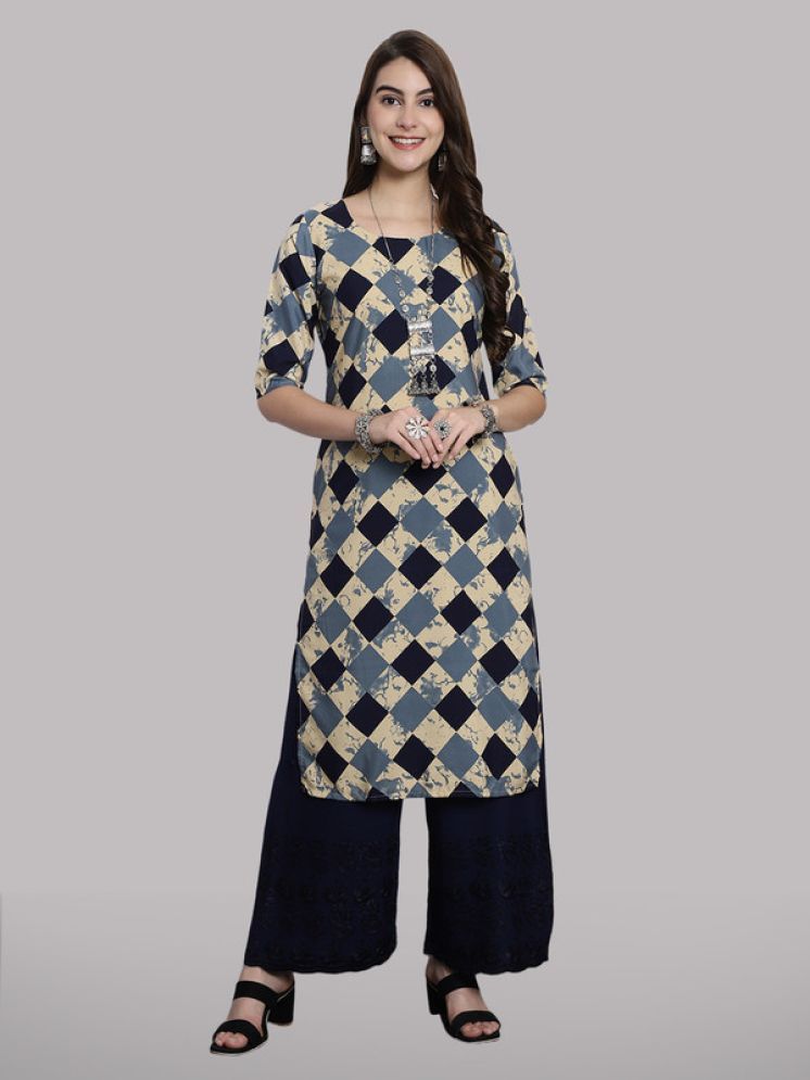     			1 Stop Fashion Pack of 1 Crepe Printed Straight Women's Kurti - ( Multicolor2 )