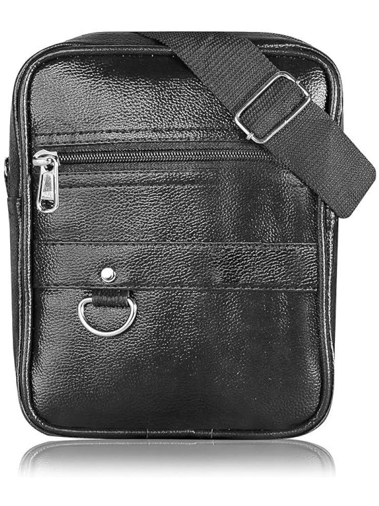     			CIMONI Black Solid Messenger Bag