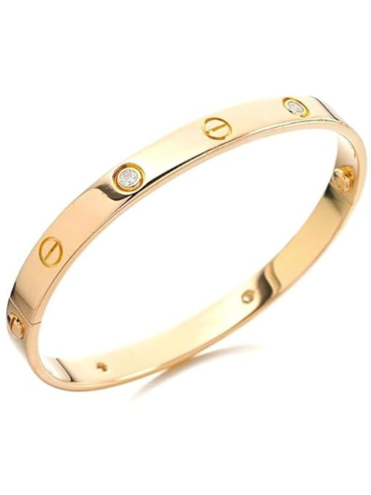     			CUBERN Gold Bangle Set ( Pack of 1 )