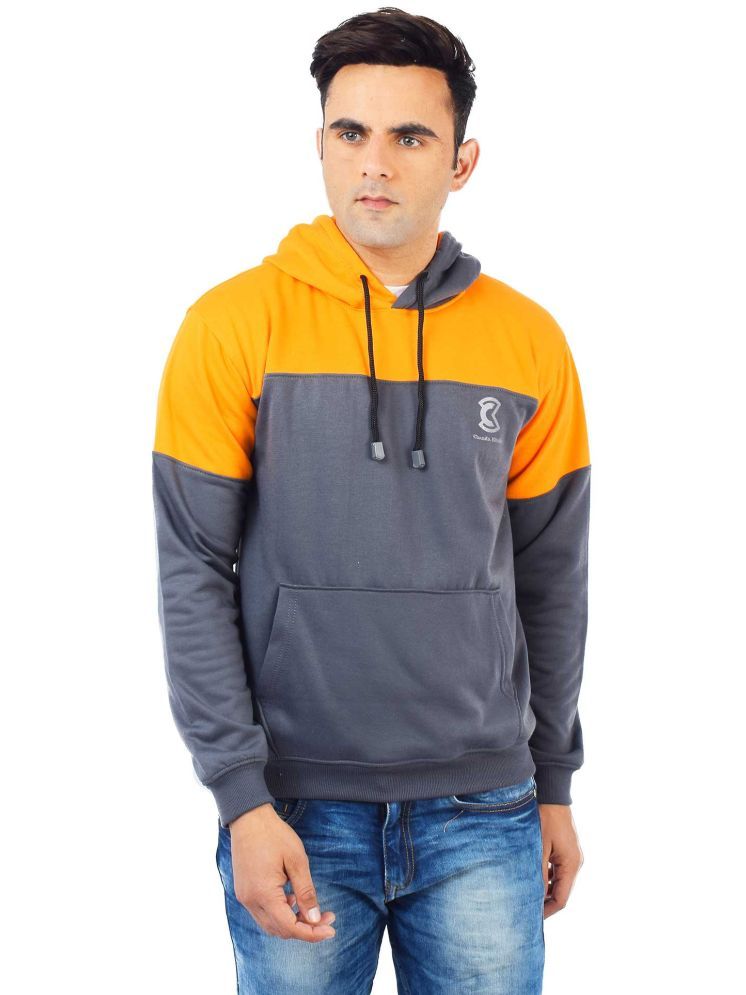     			Chanda Khuba Cotton Blend Hooded Men's Sweatshirt - Grey Melange ( Pack of 1 )