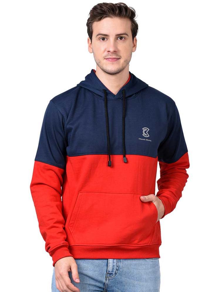     			Chanda Khuba Cotton Blend Hooded Men's Sweatshirt - Navy Blue ( Pack of 1 )