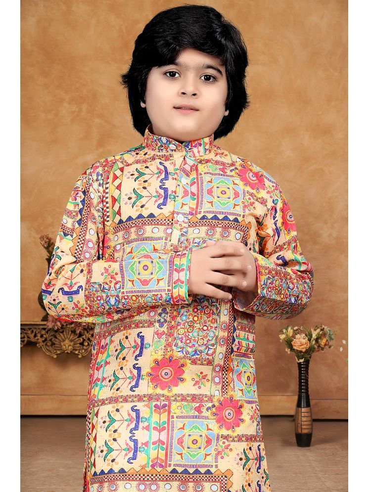     			KC Kunj Creation Pack of 1 Boys Cotton Blend Kurta Sets ( Multicolor )