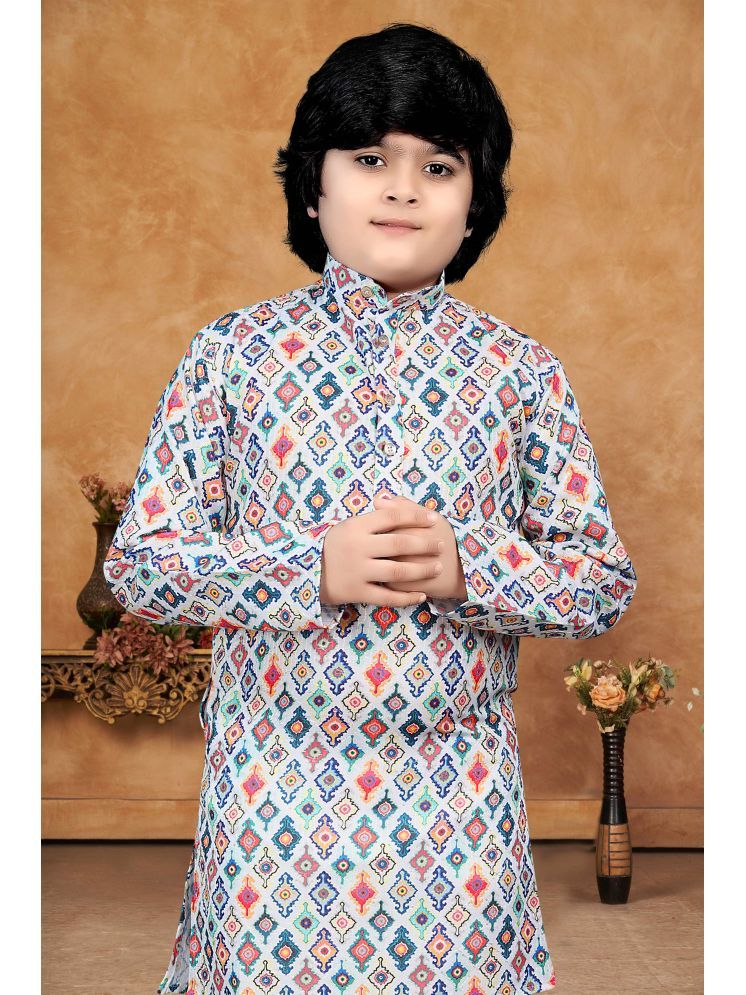     			KC Kunj Creation Pack of 1 Boys Cotton Blend Kurta Sets ( Multicolor 1 )