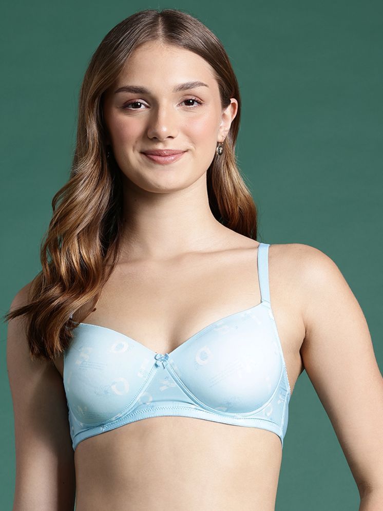     			Leading Lady Pack of 1 Nylon Lightly Padded Everyday Bra For Women ( Light Blue )