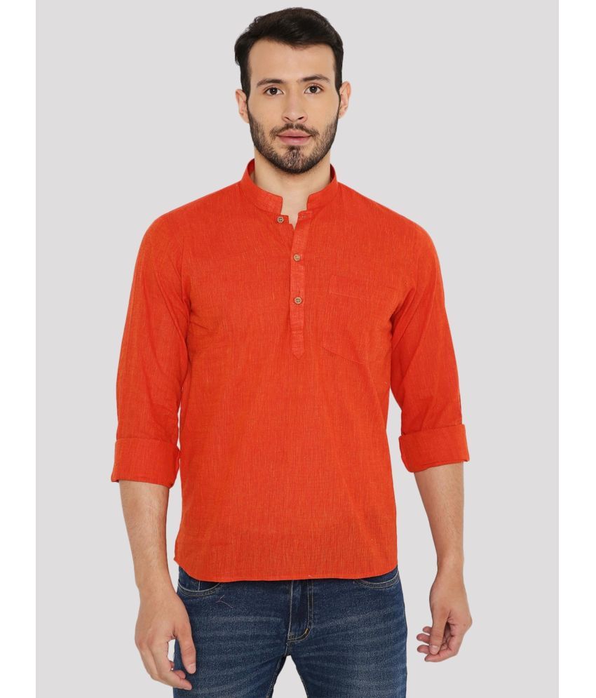     			Maharaja - Red Cotton Blend Men's Regular Kurta ( Pack of 1 )