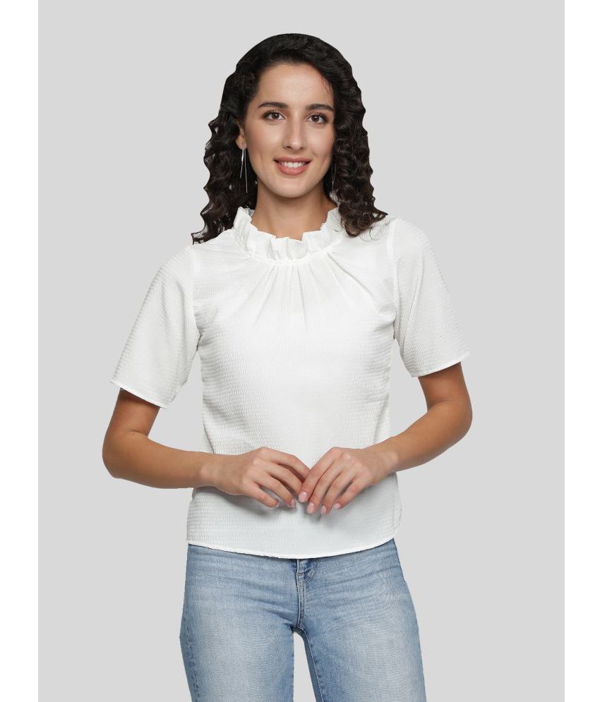     			NUEVOSDAMAS - White Polyester Women's Regular Top ( Pack of 1 )