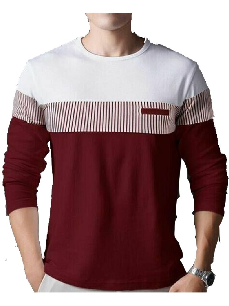     			connan Pack of 1 Cotton Blend Regular Fit Men's T-Shirt ( Maroon )