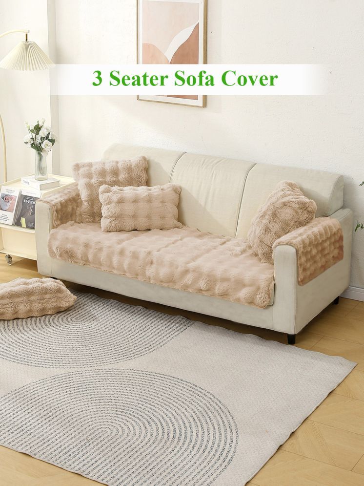     			HOKIPO 3 Seater Velvet Sofa Cover ( Pack of 1 )