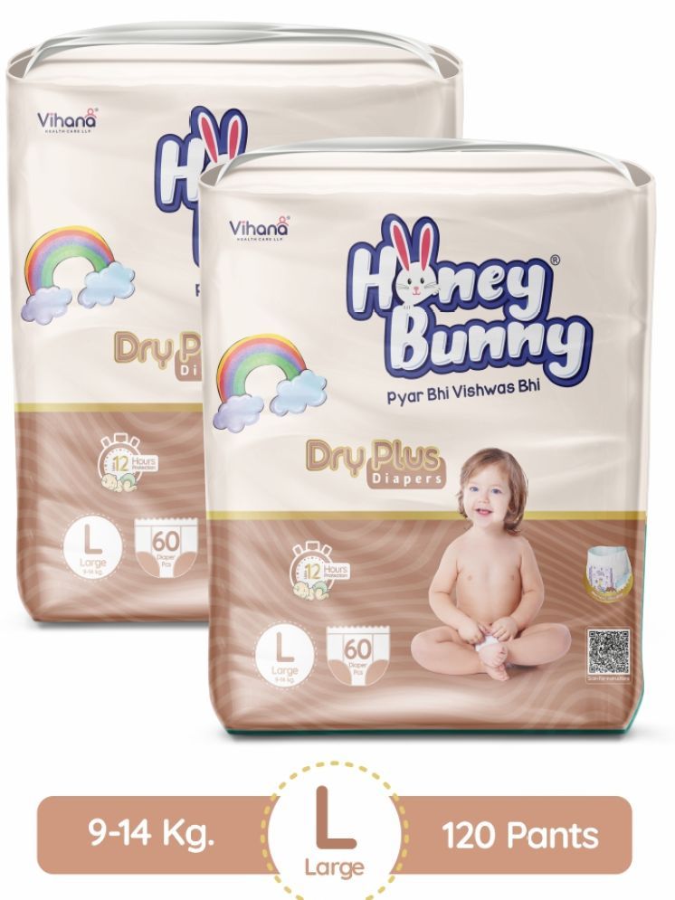     			Honey Bunny L Diaper Pants ( Pack of 2 )