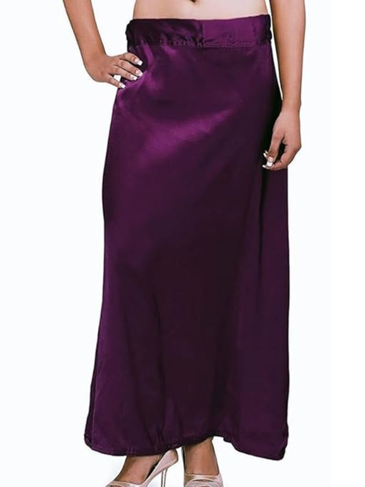     			JTG enterprises Purple Satin Petticoat - Single