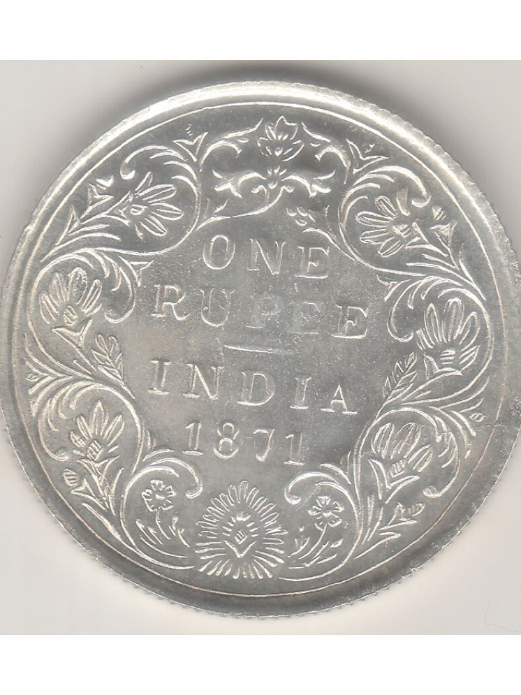     			NUMISMATTECLY  RARE AND COLLECTIBLE -ONE RUPEE INDIA- V.I.C.T.O.R.I.A EMPRESS ,FENCY REMADE-COPY C0IN YEAR-1871, MIX WHITE METAL,NOT MADE IN SILVER METATL  IN UNC CONDITION, HIGHLY COLLECTIBLE ,WIGHT-12GRAM,