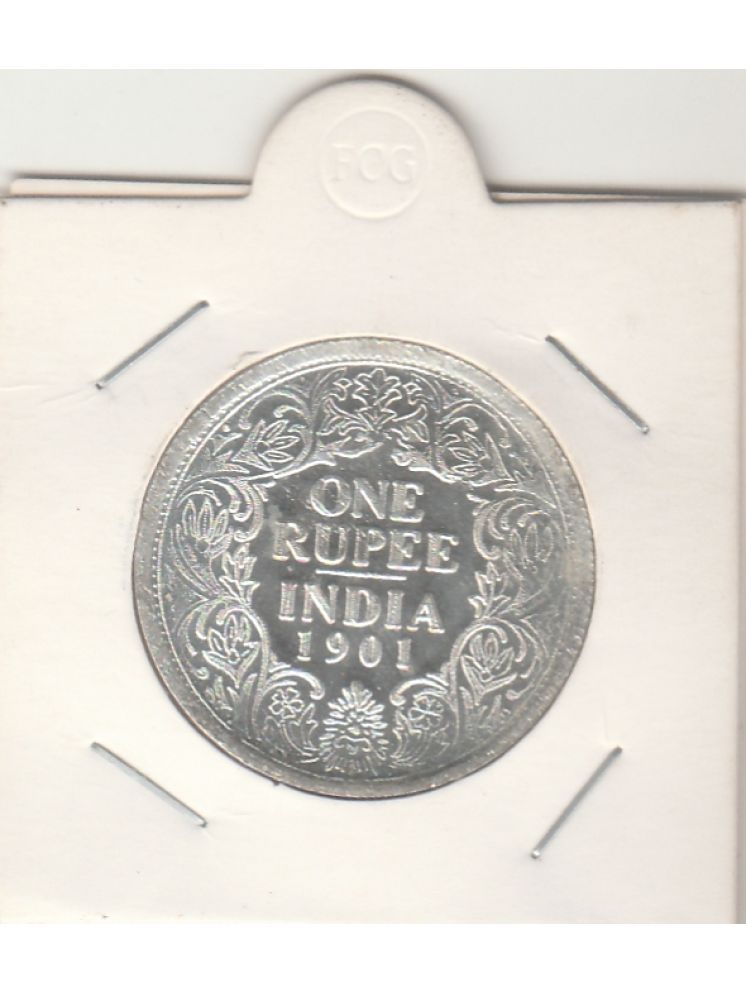     			NUMISMATTECLY  RARE AND COLLECTIBLE -ONE RUPEE INDIA- V.I.C.T.O.R.I.A EMPRESS ,FENCY REMADE-COPY C0IN YEAR-1901, MIX WHITE METAL,NOT MADE IN SILVER METATL  IN UNC CONDITION, HIGHLY COLLECTIBLE ,WIGHT-12GRAM,