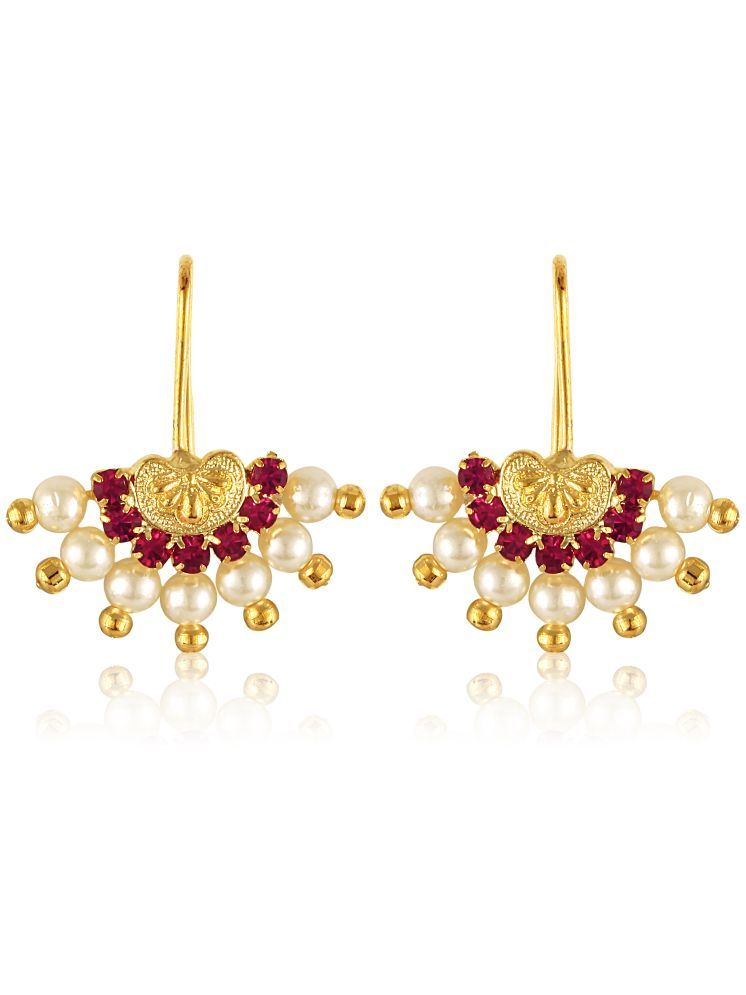     			VIVASTRI Red EarCuff Earrings ( Pack of 1 )