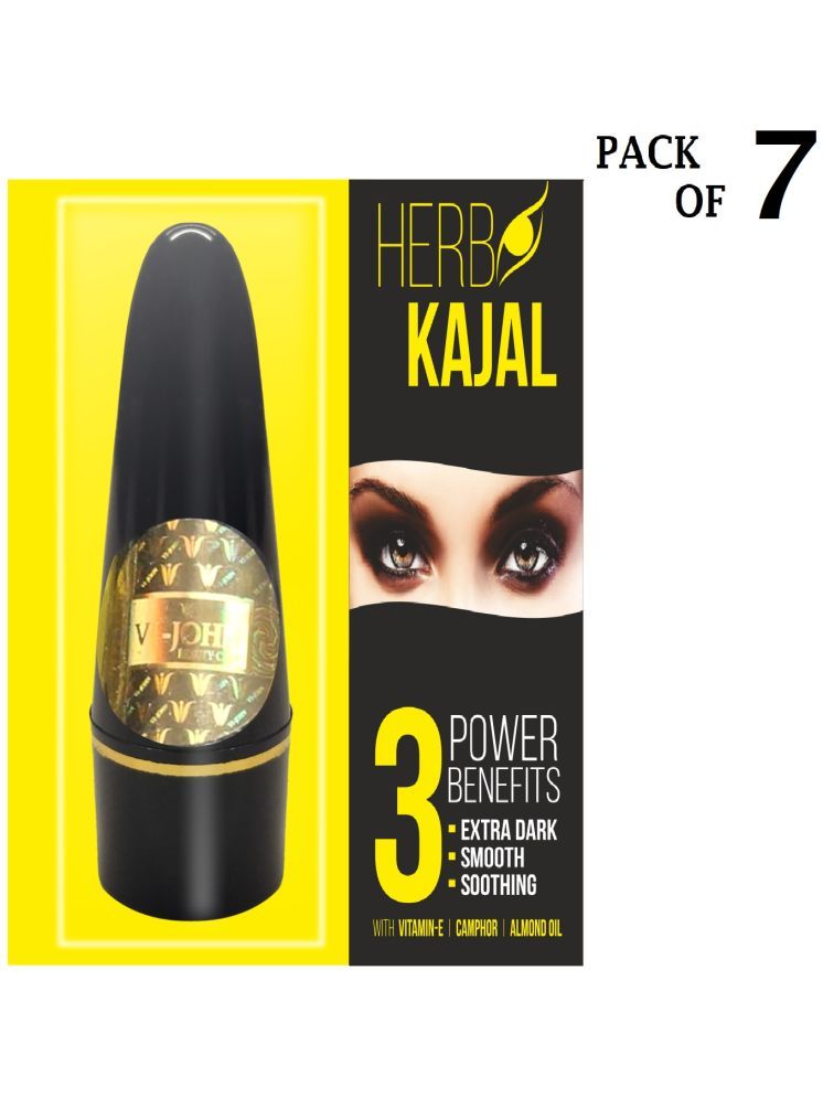     			Vi-John Black Natural Kajal 2 g Crayon ( Pack of 7 )