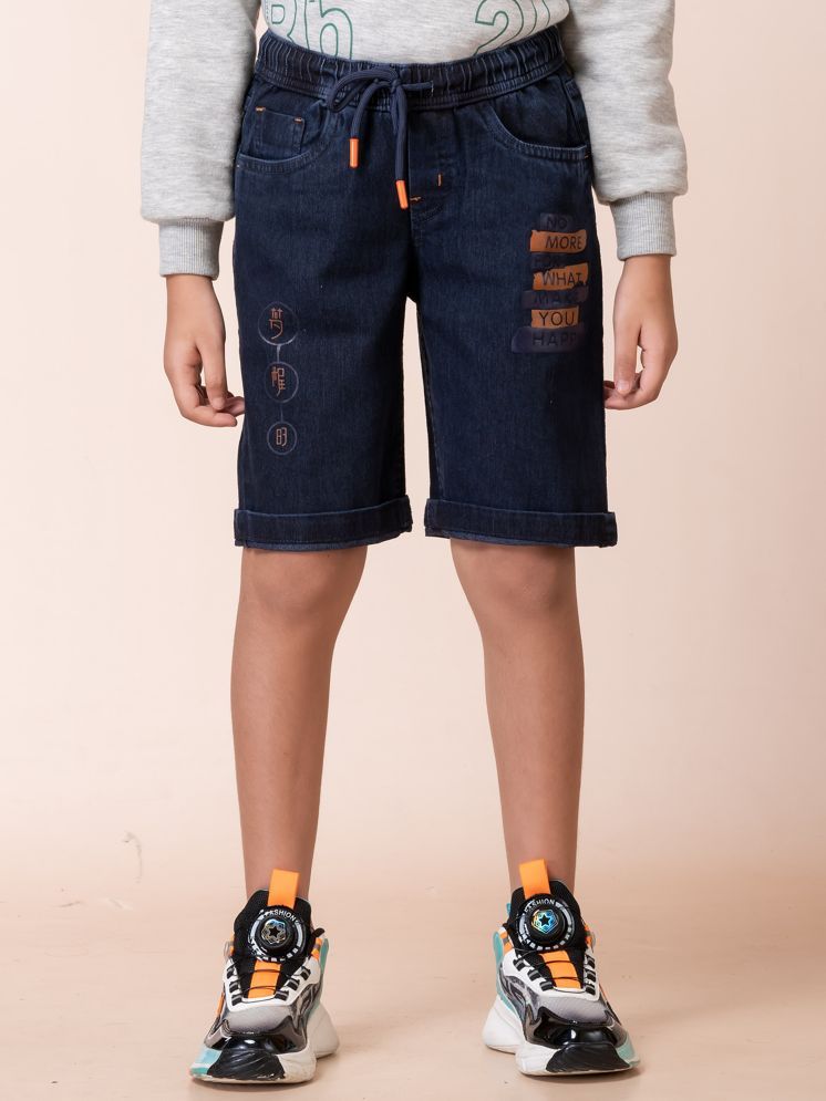     			Aflash - Dark Blue Cotton Boys Bermudas ( Pack of 1 )