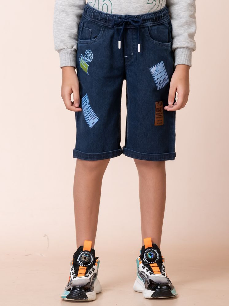     			Aflash - Dark Blue Cotton Boys Bermudas ( Pack of 1 )