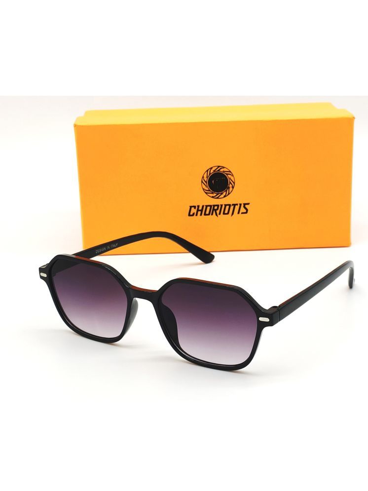     			CHORIOTIS Black Geometric Sunglasses ( Pack of 1 )