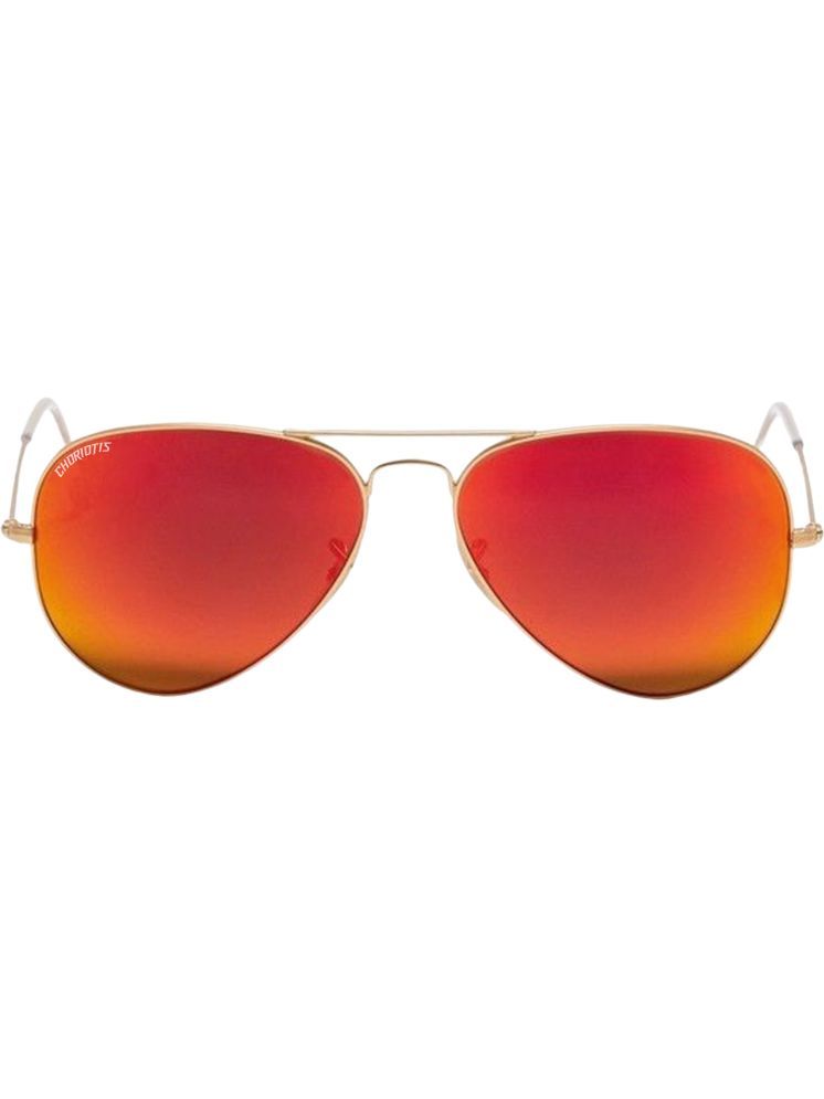     			CHORIOTIS Gold Pilot Sunglasses ( Pack of 1 )