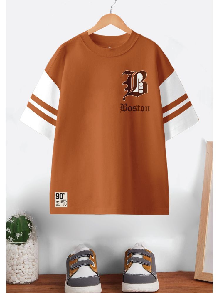     			CODEZ Pack of 1 Boys Cotton T-Shirt ( Rust )