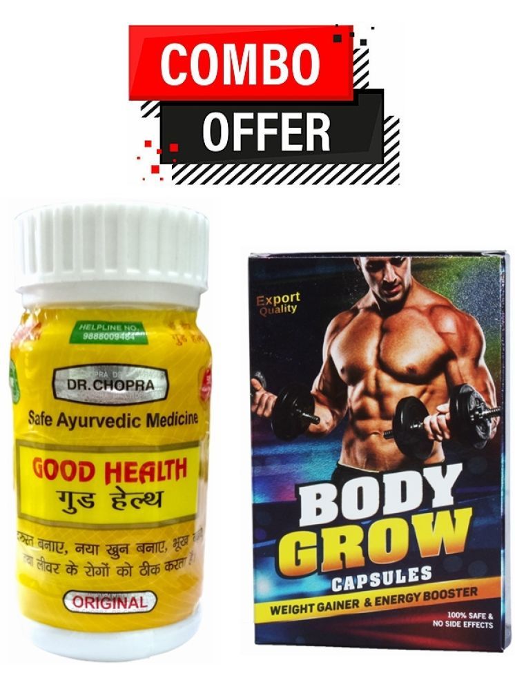     			Dr. Chopra Body Grow Weight Gainer Capsule 10no.s & Good Health Capsule 50 no.s Unflavoured Pack of 2