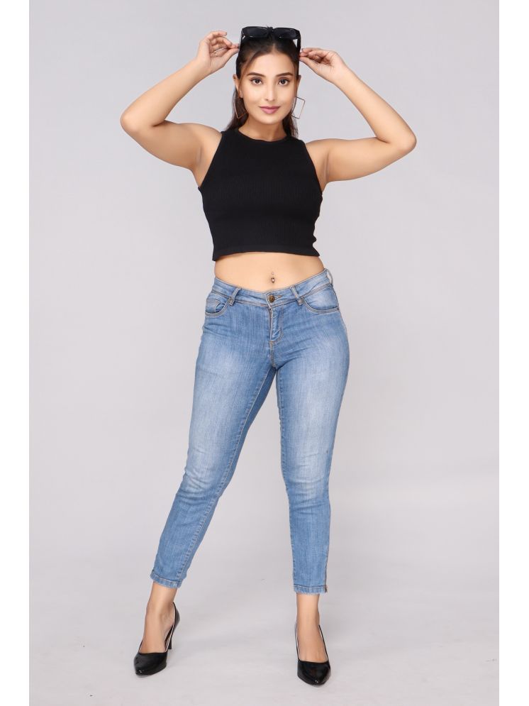     			FEVERFEW Black Cotton Women's Crop Top ( Pack of 1 )