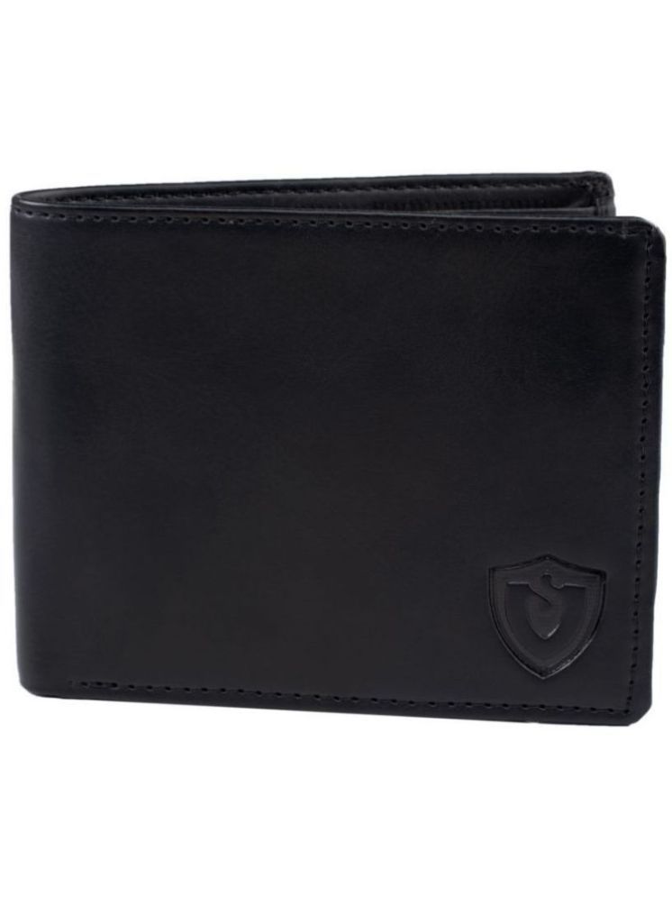     			Keviv Black Leather Men's Coin Pouch,Two Fold Wallet ( Pack of 1 )