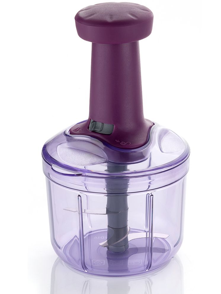     			MAGICSPOON Push Chopper Purple Polypropylene Mannual Chopper 900 ml ( Pack of 1 )