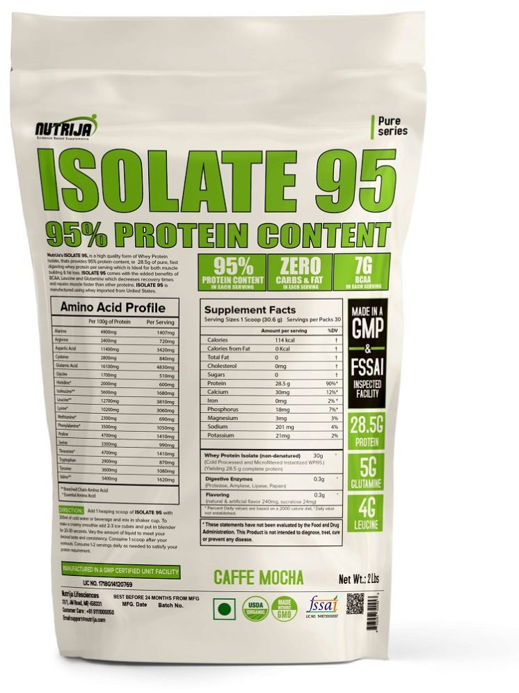     			NUTRIJA WHEY PROTEIN ISOLATE 95% - (4 Lbs) 1815 gm